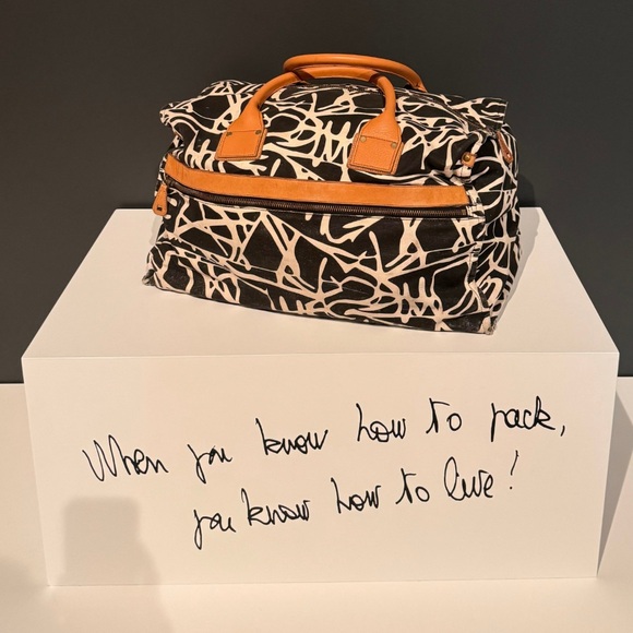 Diane Von Furstenberg Handbags - Vintage Diane Von Fürstenberg large canvas weekender/duffel/tote bag